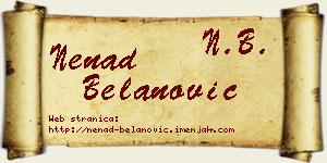 Nenad Belanović vizit kartica